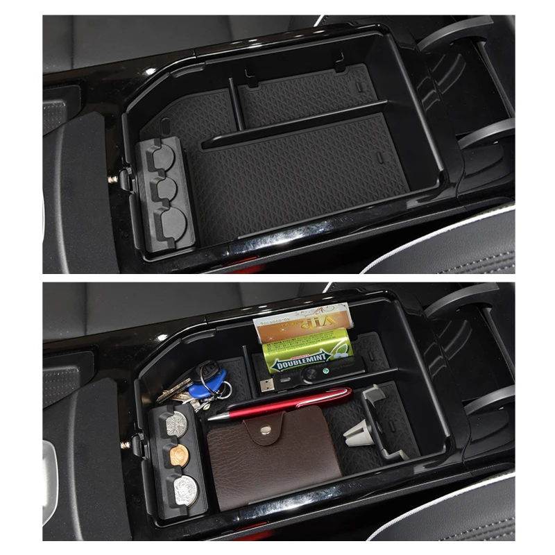 

Car Central Console Armrest Box Storage Container Organizer Holder Tray For Hyundai Tucson 2015-2017 2018 2019 2020 Accessories