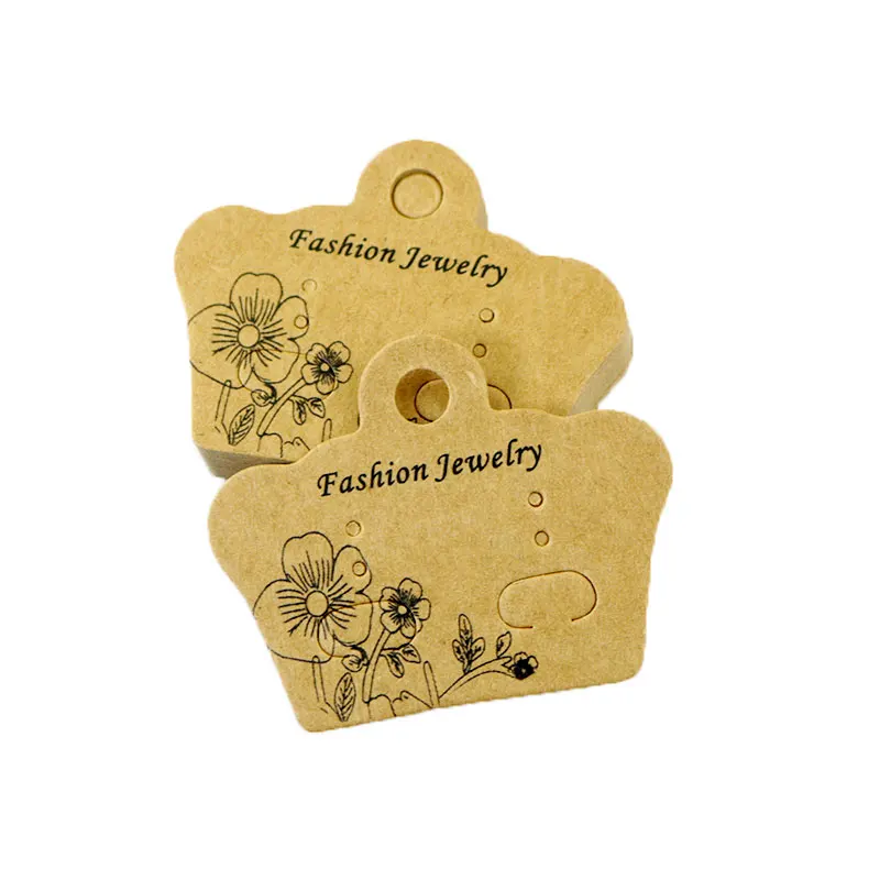 Серьги карты Вмещает 5x4 см крафт-бумага корона формы ювелирные изделия 100 шт./лот