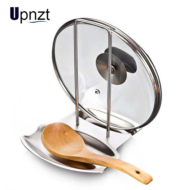 Подставки под суповые ложки Нержавеющая сталь кастрюлю крышкой вешалка стойка с