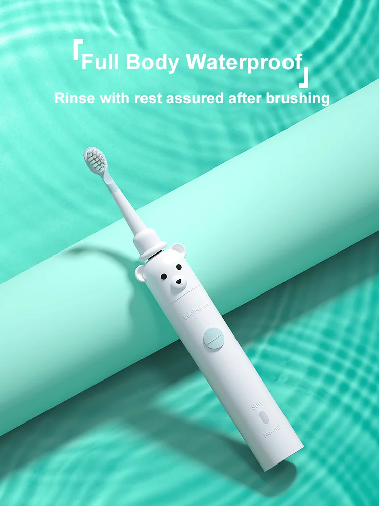 Новинка 2021 Детская электрическая зубная щетка 2 режима звуковая Автоматическая