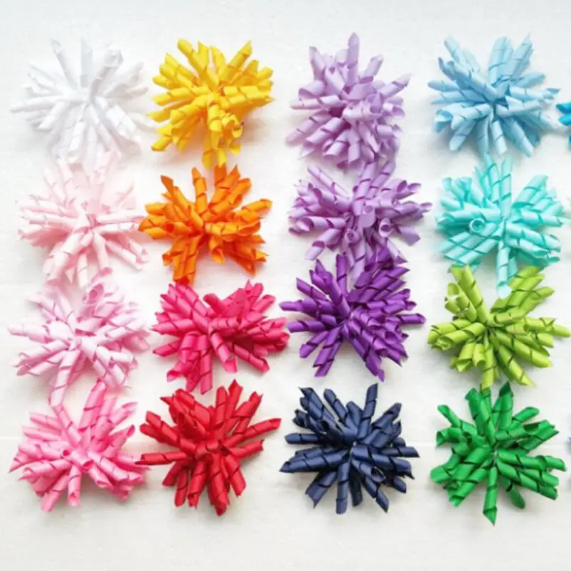 Предмет гордости банты волосов зажимы типа крокодил Curl кисточкой фигурная лента