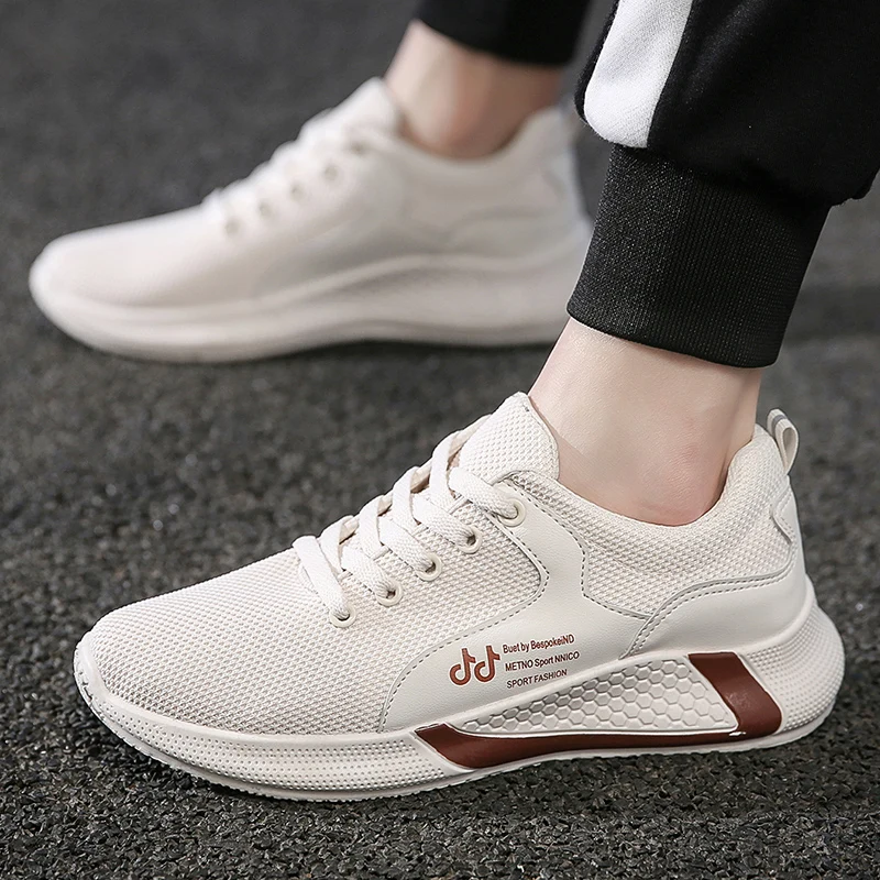 

Male Mesh Lace Up Wear-resistant Walking Shoes Brand Men Sneakers Breathable Casual No-slip Men Vulcanize Shoes Tenis Masculino