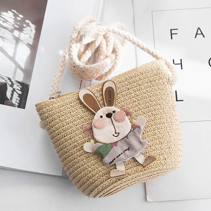 Симпатичный детский соломенный кошелек для мелочи из резины подарок на день