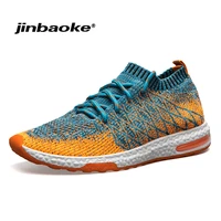 jinbaoke spring summer breathable mens running shoes breathable lightweight mesh sports shoes cushioning sole male gym sneakers