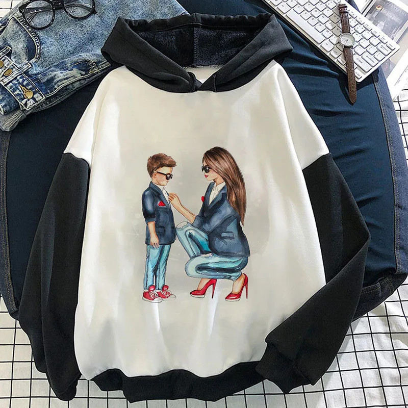 

Fashion Women Sweatshirt Pullover Hoodies Y2k Long Sleeve Hooded Striped Hooded Tops Kawaii Sweatshirts Slim Long Hoodies