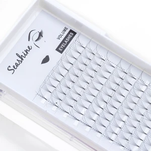 Накладные ресницы Seashine 3D4D5D6D, объемные ресницы, короткий стержень, готовые веера, шелковые Мягкие Накладные норковые Индивидуальные ресницы для наращивания