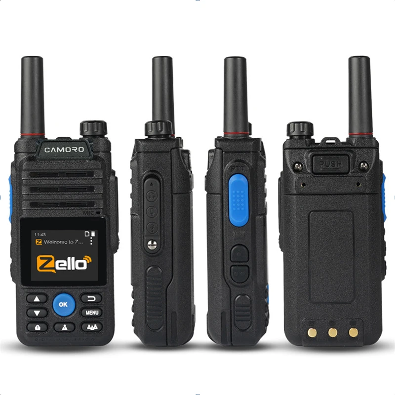 Бесплатные наушники 6800 мАч Zello радио приемопередатчик 4G CB Poc Wi-Fi GPS двухстороннее