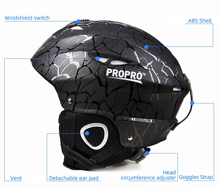 PROPRO лыжный шлем Защита для мужчин лыжный шлем для сноуборда женщин для спорта на открытом воздухе Мотоцикл Велоспорт Скейтборд Катание на коньках защитный шлем