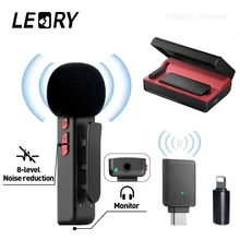 E300 Wireless Microphone Lavalier MIC Adapter Professional Recording Live Streaming Game for Phone Computer for iPhone Android