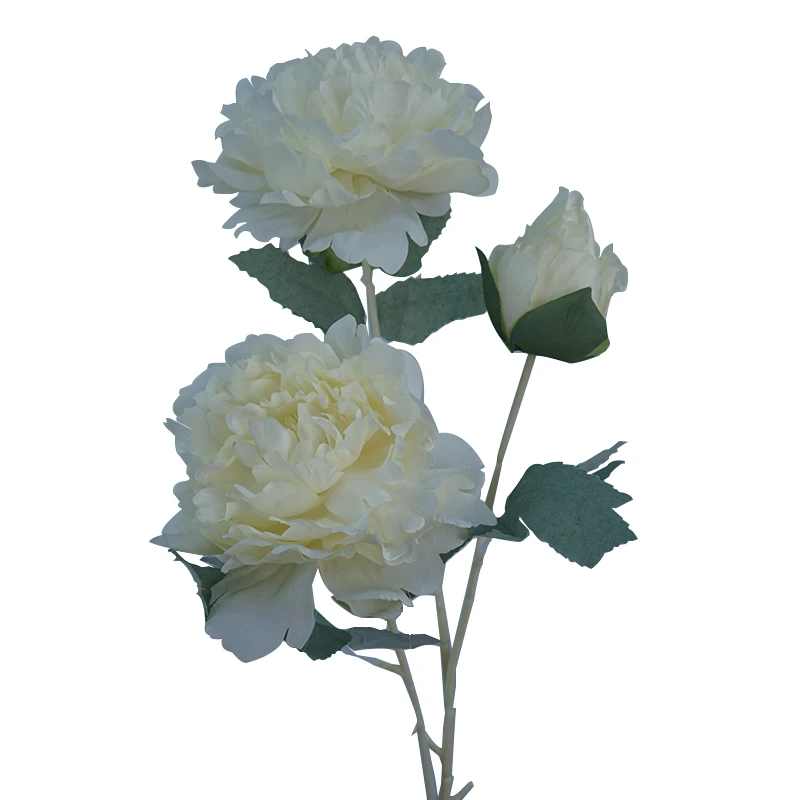 SunMade Высококачественные белые шелковые пионы для декора дома искусственные