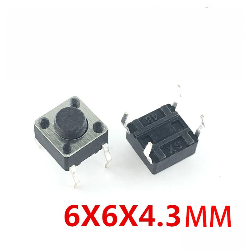 50 шт./лот 6x6x4 3 мм 4PIN G89 Тактильные Такт кнопочный микро переключатель прямой