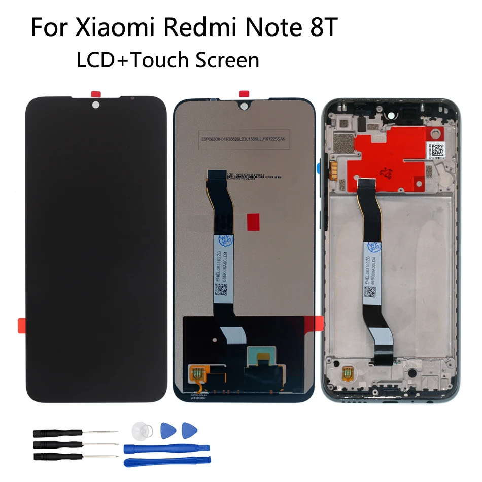 6 3 ''оригинал для Xiaomi Redmi Примечание 8T ЖК-дисплей с цифрователем сенсорного