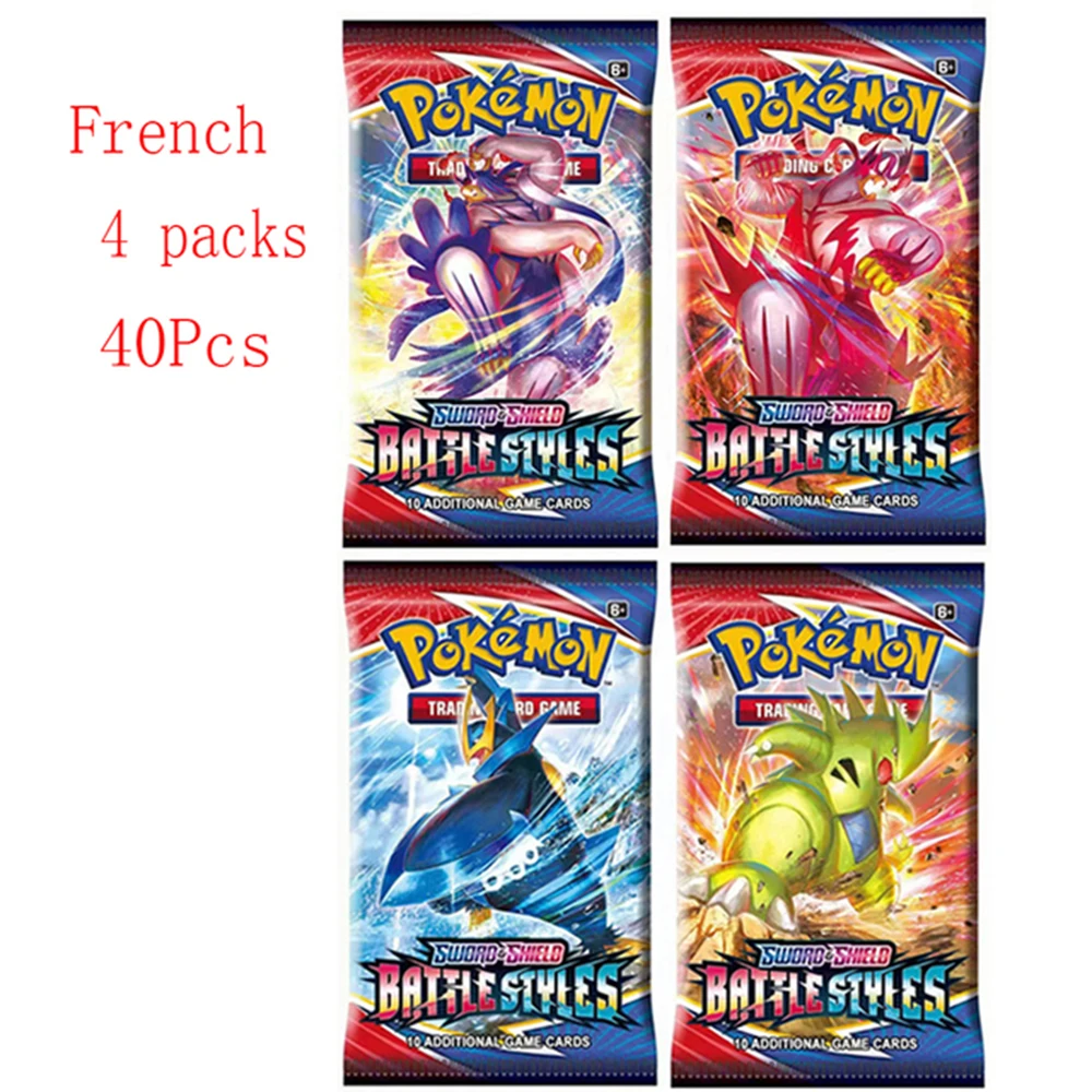 

French 40pcs Pokemon Cards TCG: Pokemon Cards Tag Shining Pokemon Card Game Carte Trading Collection Cards Pokemon Cards