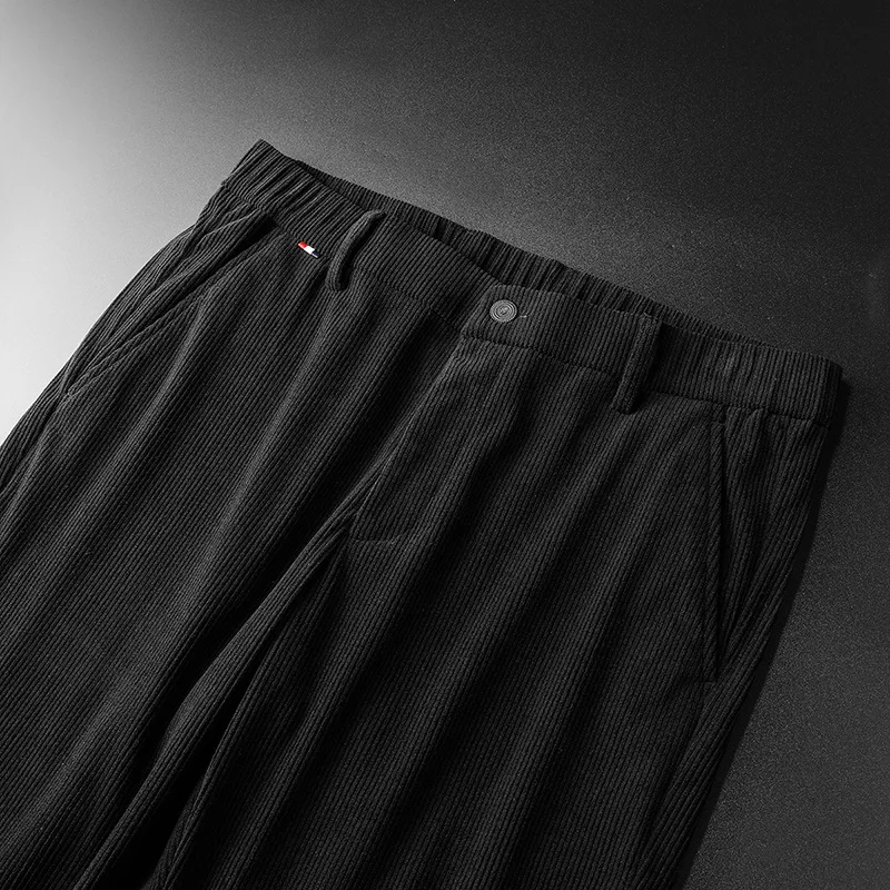 Мужские брюки плюс бархатные плотные Осенние повседневные длинные одежда