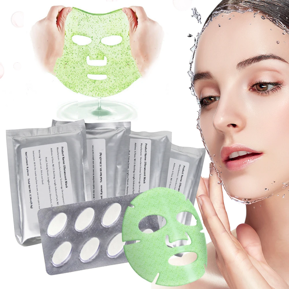 

32Pcs DIY Facial Fruit Vegetable Maker Automatic Mask Machine Use Effervescent Collagen Tablets Anti Aging Wrinkle Hydrating