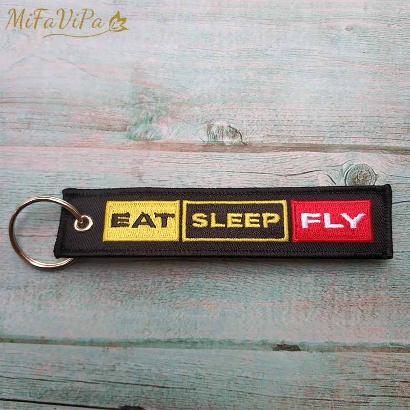 

20 PCS Aircraft Key Chain Christmas Gift Aviation Keyring Pilot Keychains AV8R Fashion Trinket EAT SLEEP FLY Aviator Keychain
