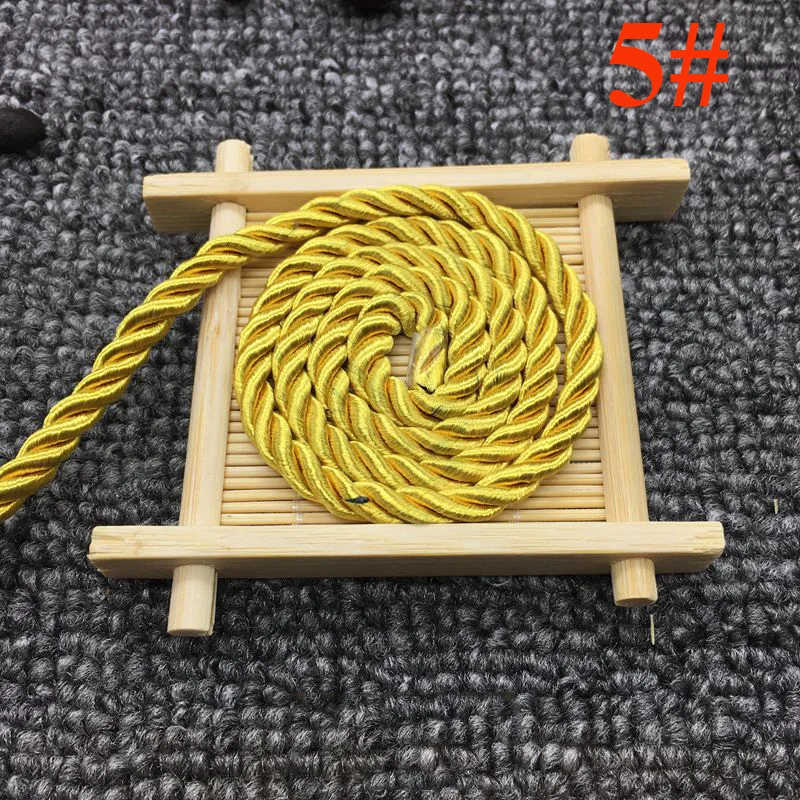 Meetee 10 м 5 мм 3 акции витой хлопок нейлоновые Шнуры Красочные DIY ремесло плетеная декоративная веревка шнурок ремень аксессуары AP477 - Цвет: 5