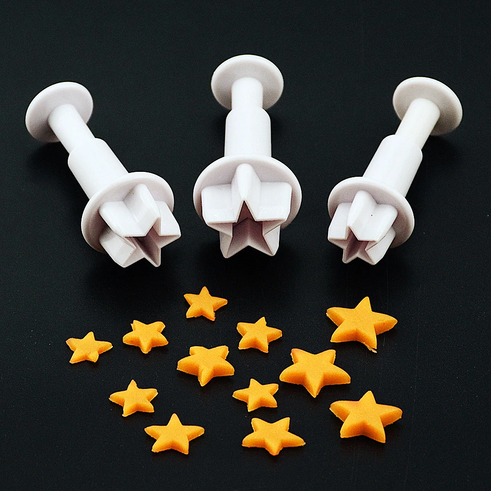 3 шт./компл. сливы цветока Плунжер для сахарной мастики резак Sugarcraft торт