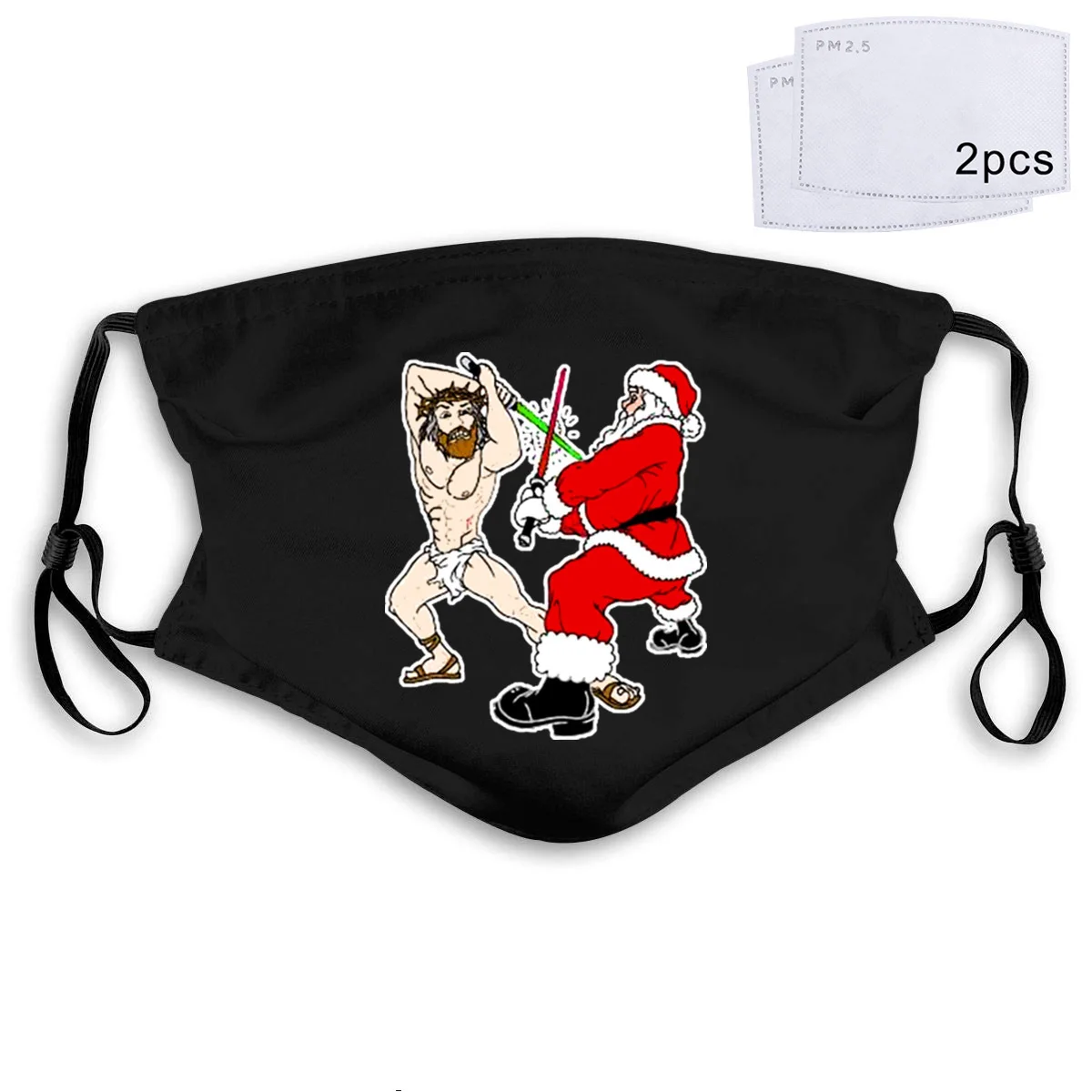 

Санта против Иисуса жизни спасателей мечи борьба смешная Рождественская маска