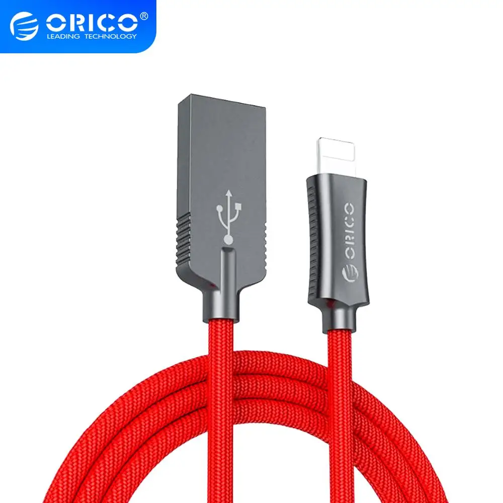 USB кабель ORICO LTU Lightning для iPhone быстрой зарядки 2 4 А передачи данных Type c 6 Huawei Samsung