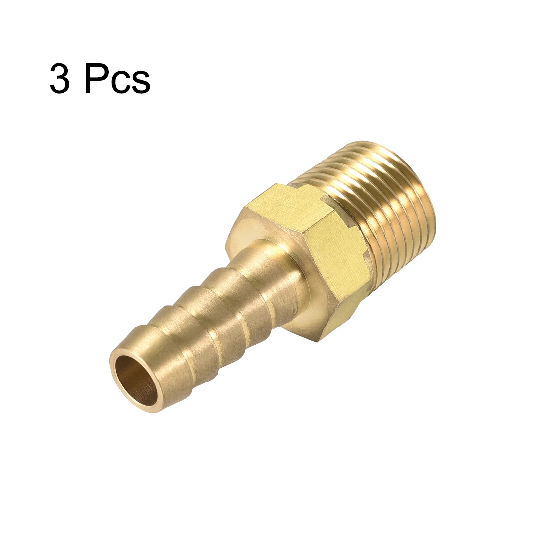 

uxcell 3pcs Brass Barb Hose Fitting Connector Adapter 3/8inch Barbed X 3/8 NPT Male Pipe