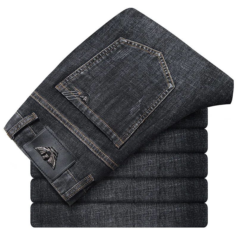 

2021 autumn and winter men's classic jeans men's stretch slim jeans high-end business casual high-end straight jeans/ pants