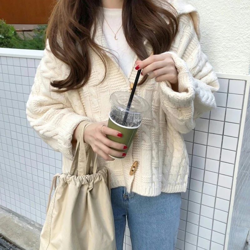 Свитер кардиган Женский вязаный на весну и осень Новый Нежный фасон 2021| |