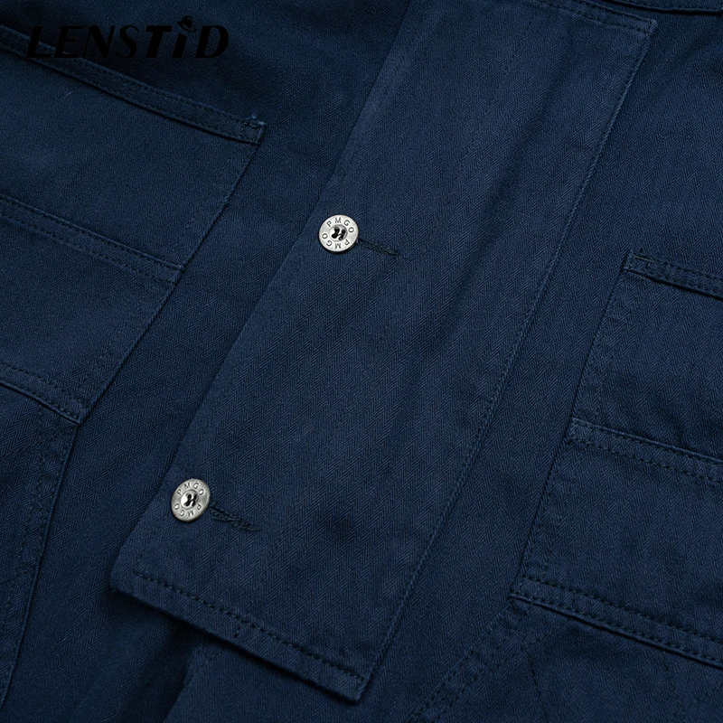 Комбинезон LENSTID мужской в стиле хип хоп однотонный винтажный Ромпер Харадзюку