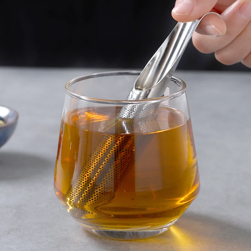 

Tea Infuser Stainless Steel Mesh Tea Strainer Filter Metal Pipe Design Loose Leaf Tea Infuser Steeper Diffuser Tea Accessories