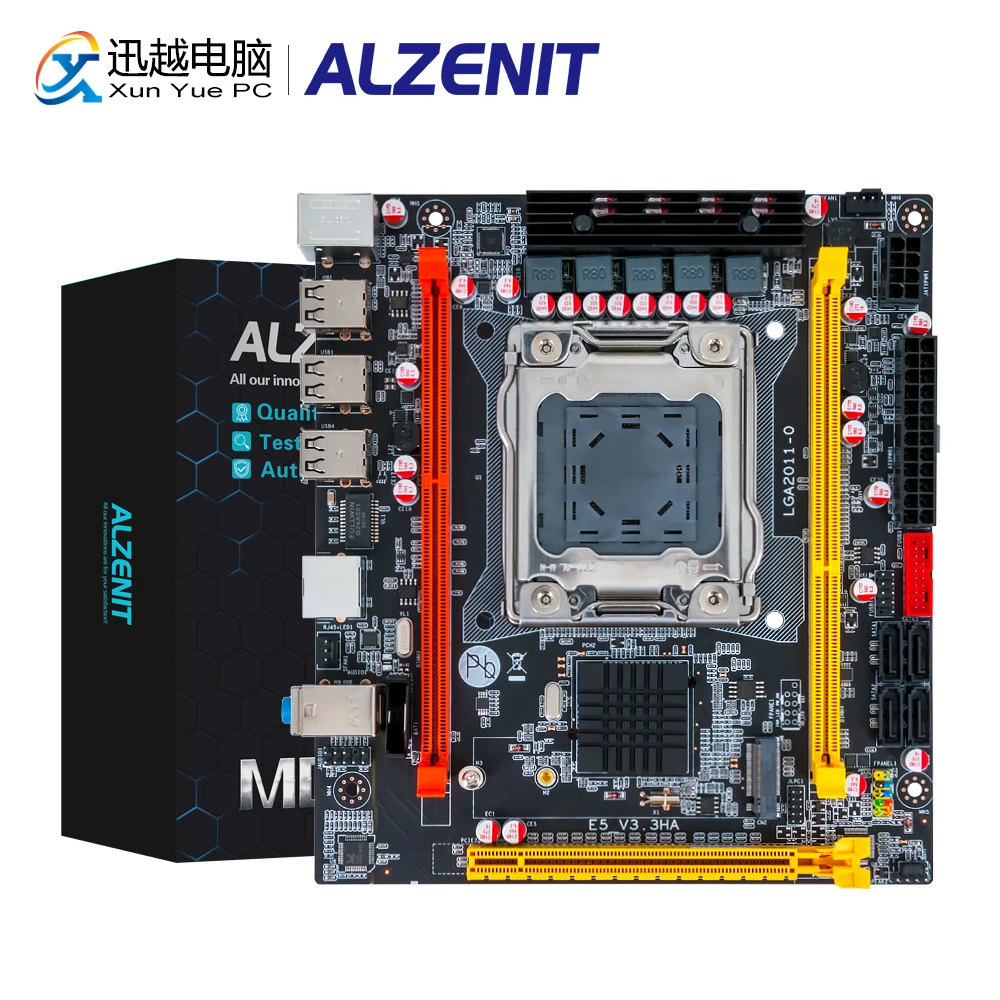 ALZENIT X79I-CD2 материнская плата C202 H61 для Intel X79 LGA 2011 Xeon E5 ECC REG DDR3 64 Гб M.2 NVME NGFF USB2.0 Mini-DTX |