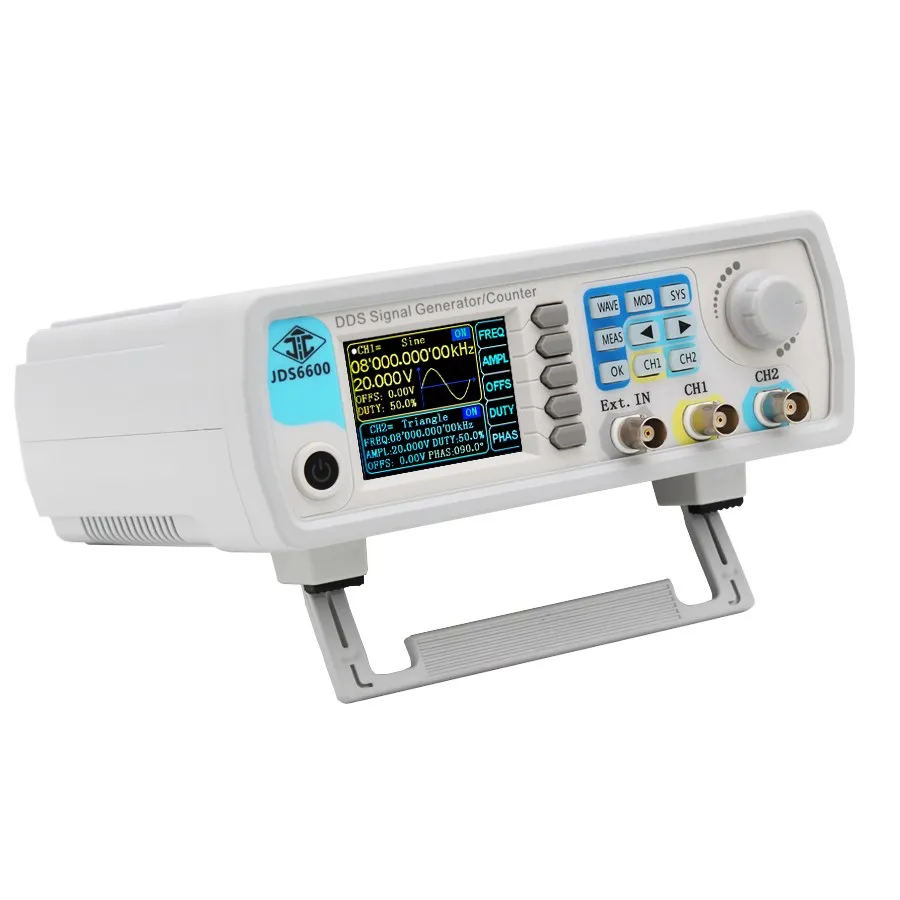

JDS6600 Series 15MHZ-60MHZ Digital Control Portable Color LCD Function Frequency Counter DDS Signal Generator