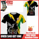 Футболка Мужскаяженская с 3D-принтом черепа, флага, круглым вырезом