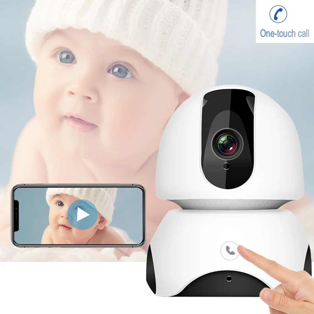 WiFi Детский Монитор 1080P беспроводной детский спальный монитор двухсторонний аудио автоматическое отслеживание ночного видения камера для пожилых людей няня телефон