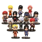 12 шт.компл. антистресс аниме Shippuden Hinata Sasuke Itachi Kakashi Gaara Jiraiya Sakura Q версия ПВХ Фигурки игрушки куклы подарок для детей