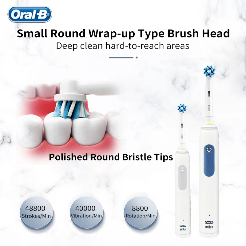 Oral-B Pro2 2000 3D Sonic-rotation Smart Electric Toothbrush Recharge Oral-B Replace Nozzles Timer Brush Pressure Sensor 2 Modes enlarge