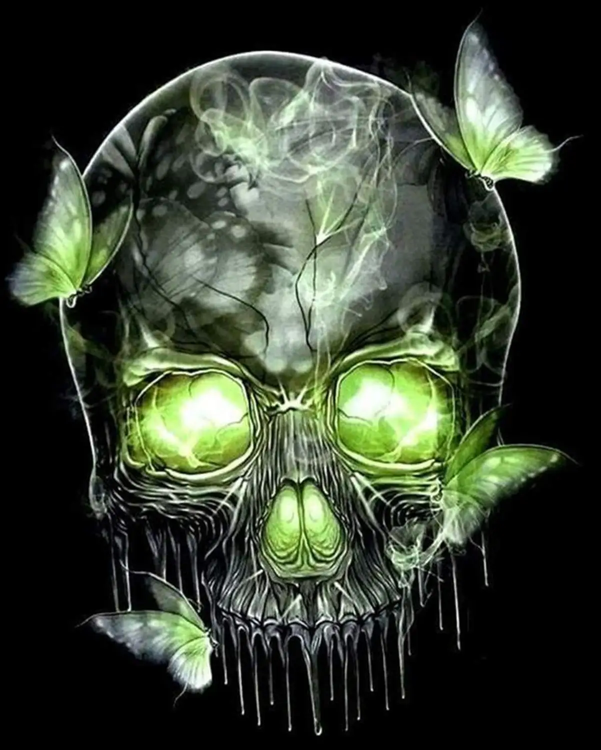 

5D Diamond Embroidery Full Square Halloween Skull Painting Animal Picture Handcraft Diamond Art Mosaic Home Decor