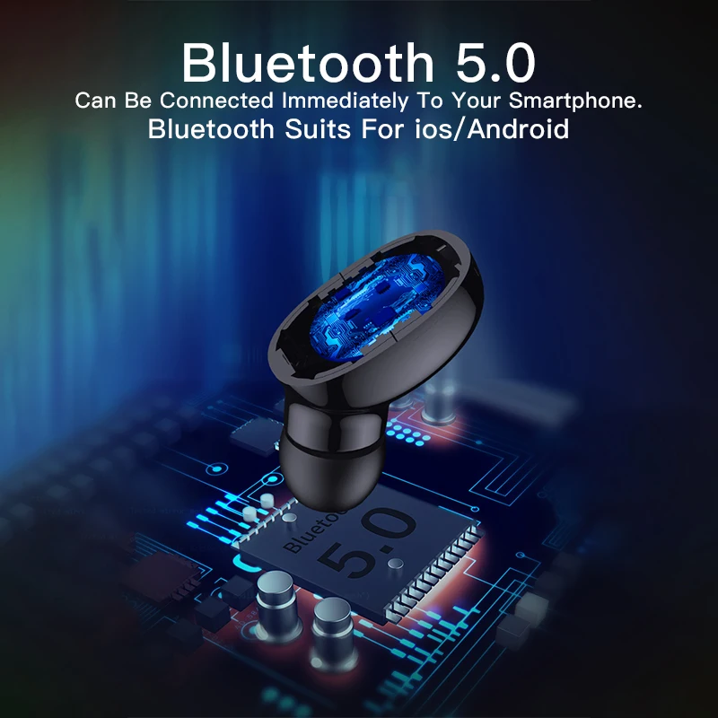 Беспроводные наушники TWS Bluetooth 5 0 вкладыши с зарядным боксом 2200 мАч спортивные