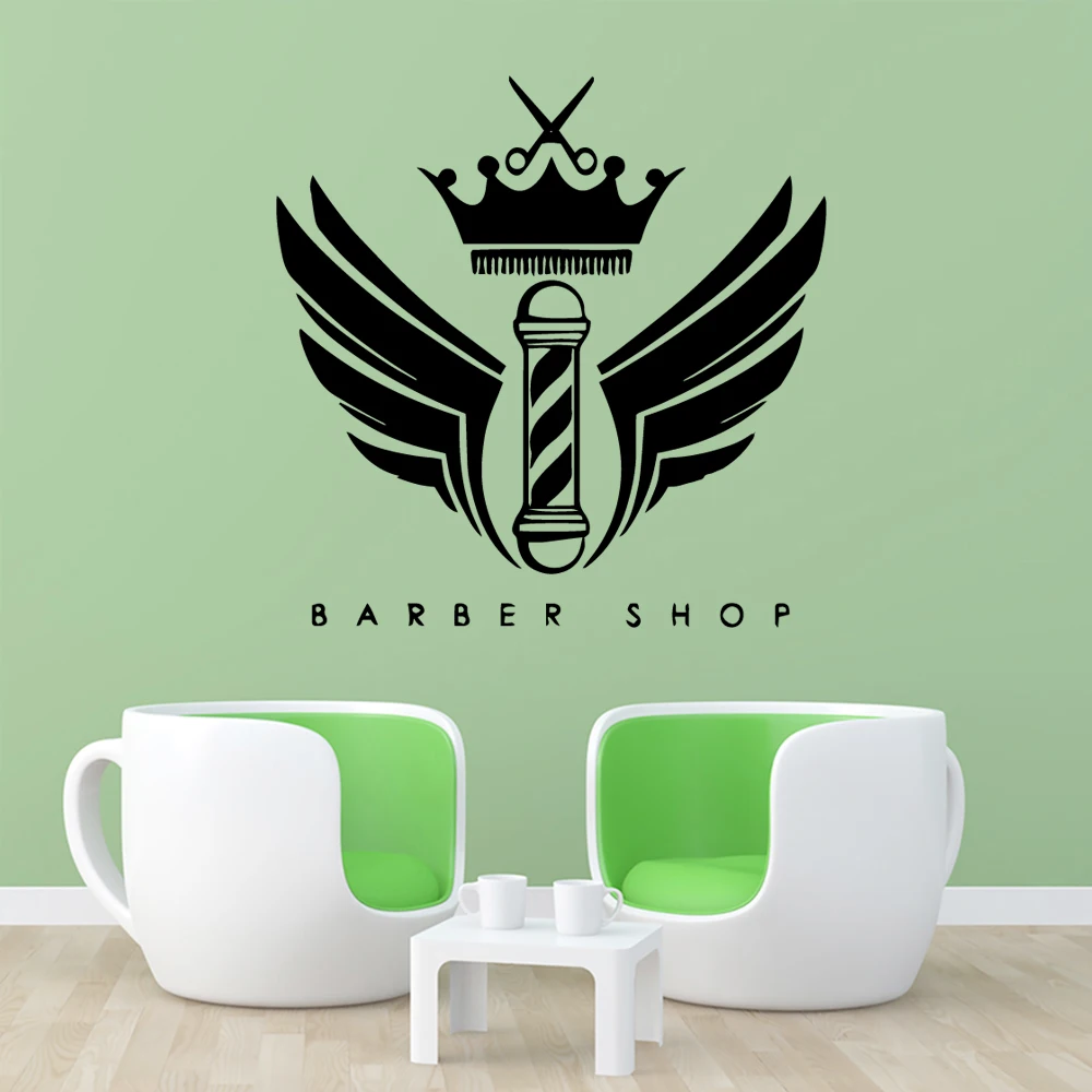 Новый Парикмахерская наклейки на стену магазина винил Водонепроницаемый