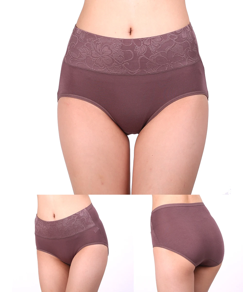 4 шт., Ropa Interior Femenina, Женские Модальные трусы, Трусики с высокой талией, нижнее белье большого размера, дамское нижнее белье