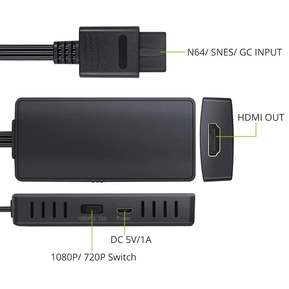LiNKFOR совместимый для N64 к HDMI конвертер адаптер GameCube Поддержка 1080 P/720 P SNES