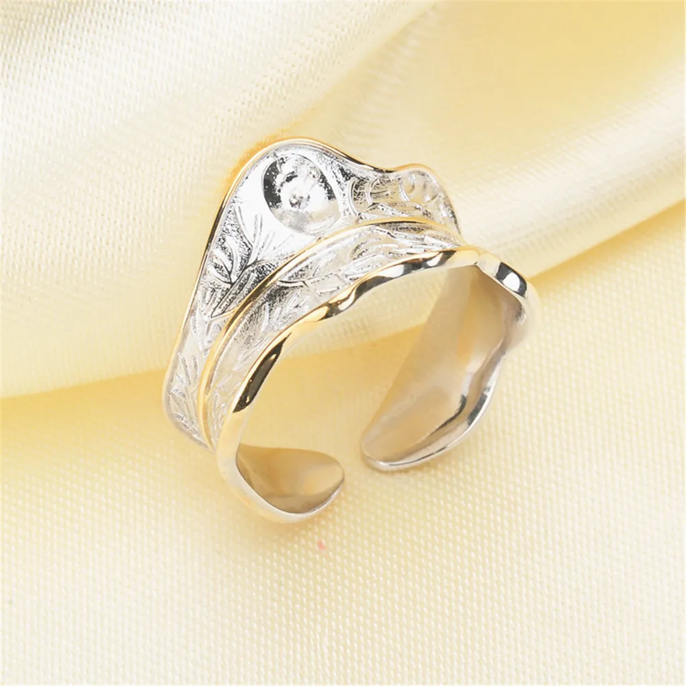 Beautiful Band Jewelry Promise Ring Hollow Leaves &amp Pearl Rings Accessories 925 Silver Fashion CZ Crystal | Украшения и