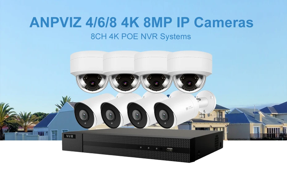 8ch 5MP POE IP камера комплект системы H.265 безопасности POE NVR 4 шт. наружная Камера Безопасности s Всепогодная сигнализация видео P2P