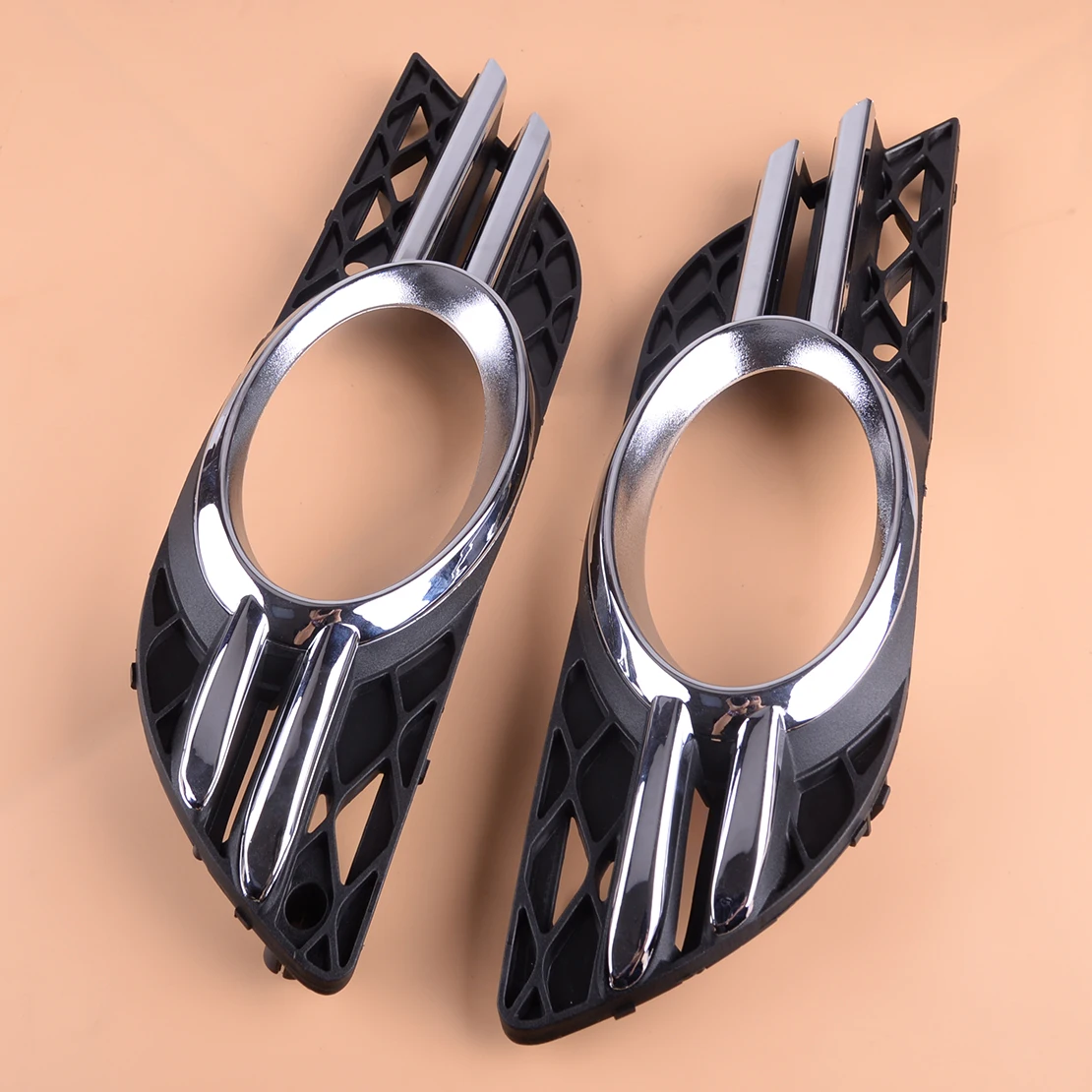 

CITALL 1Pair Front Fog Light Grill Cover Trim Fit for Mercedes Benz E-CLASS W211 2118850822 2118850922 A2118851174 A2118851274