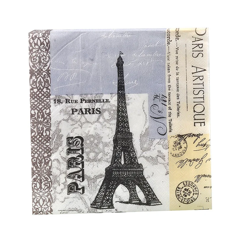 Прямая продажа с фабрики] Цветная салфетка изображением Эйфелевой башни ткань