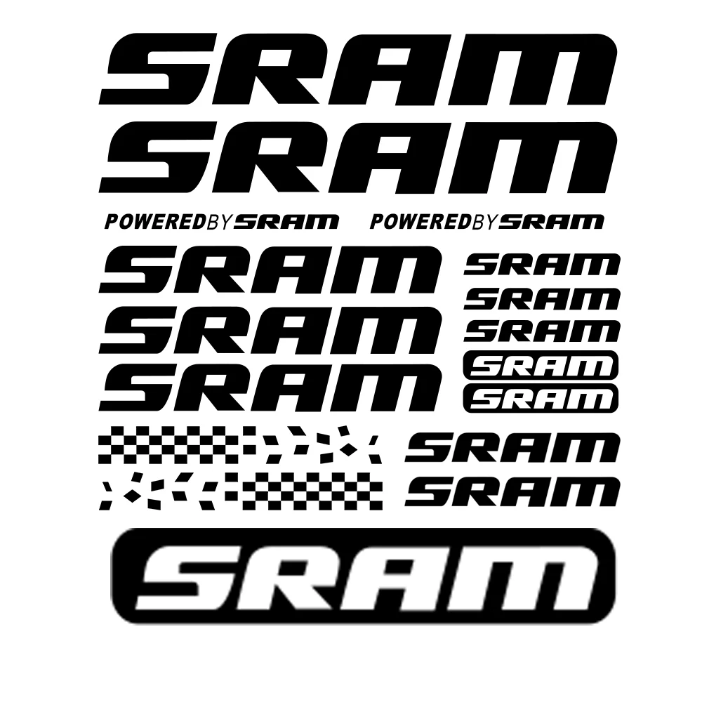 

Compatible for Sram Vinyl Decal Stickers Sheet Bike Frame Cycle Cycling Bicycle Mtb