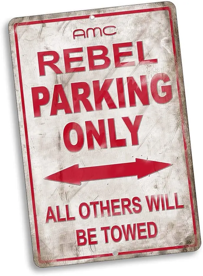 

Parking Only Sign All Others Will Be Towed Compatible with AMC Rebel Vintage Style Metal Signs Metal Tin Aluminum Sign Garage