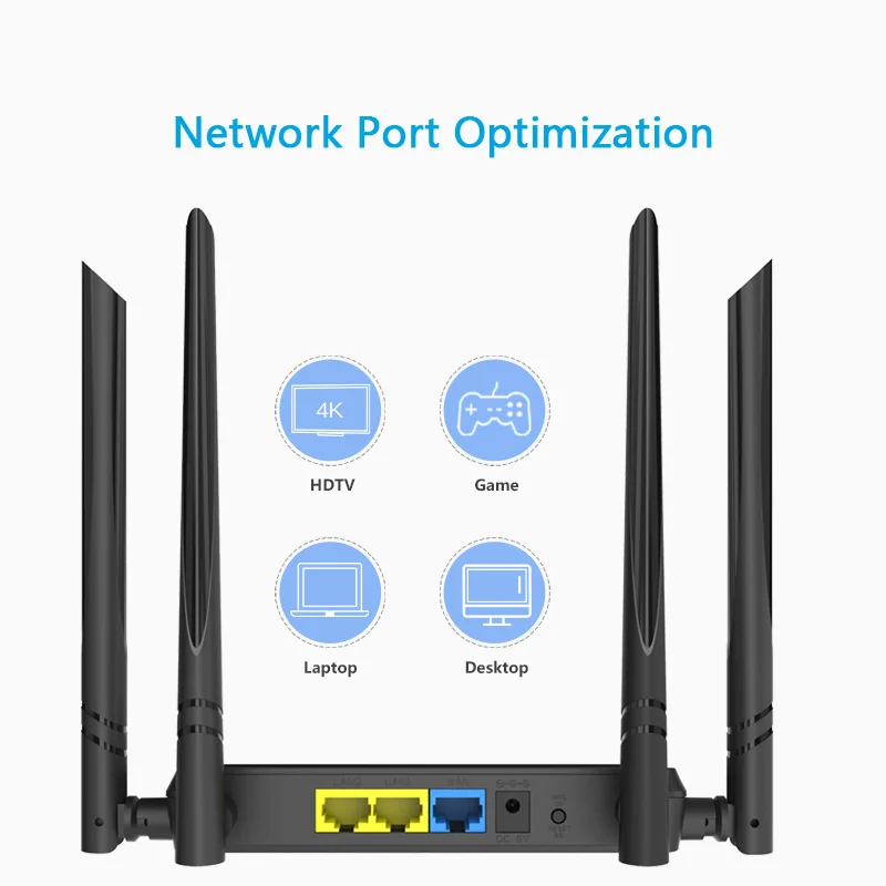 Wavlink n300 300 Мбит/с Беспроводной Смарт Wi-Fi маршрутизатор Ретранслятор точка доступа с 4 внешних антенн Кнопка WPS IP QoS Скорость 2 Быстрая