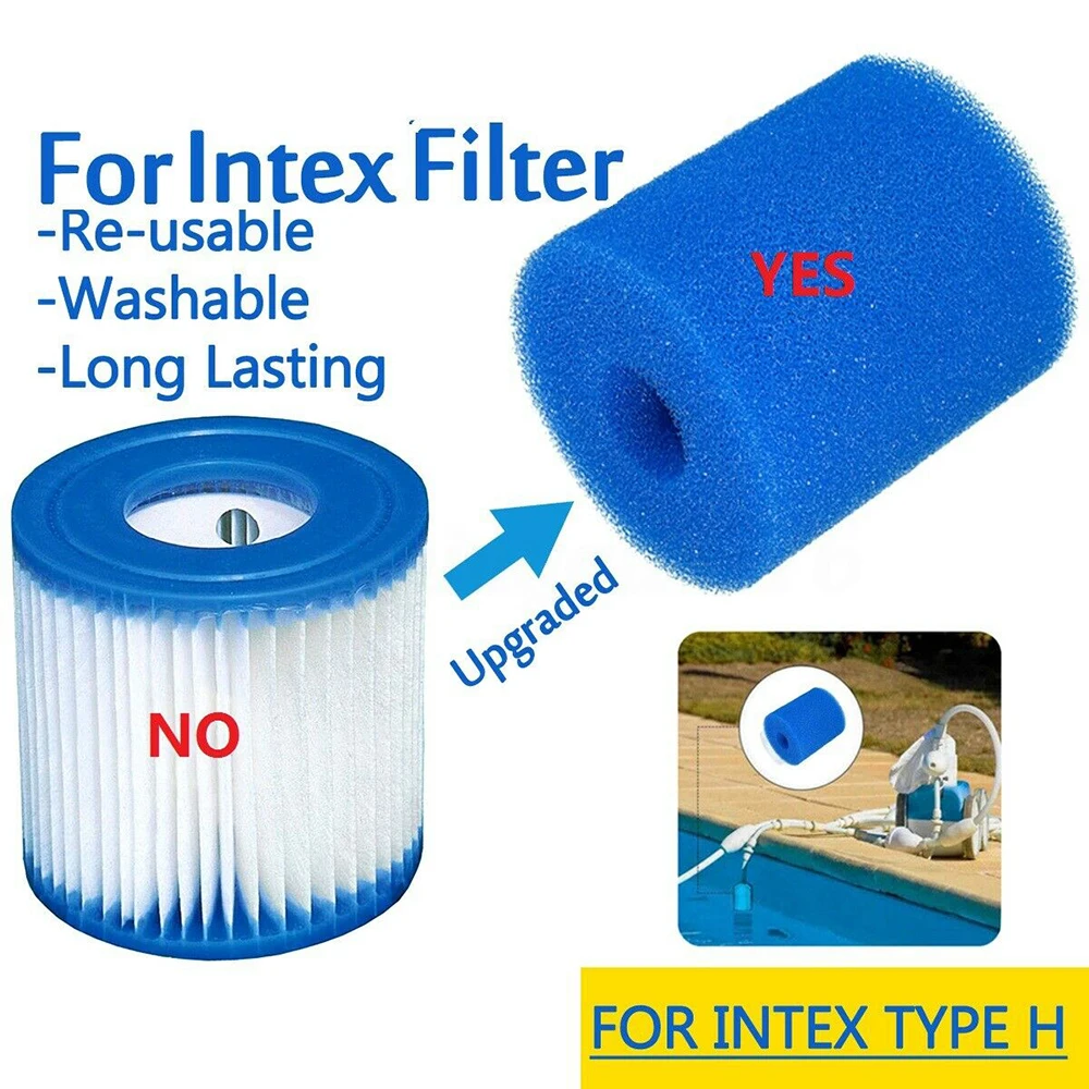 

Washable Reusable Swimming Pool Filter Foam Sponge Durable For Intex Type H Non-toxic swimming Poor cleaner Summer Tool
