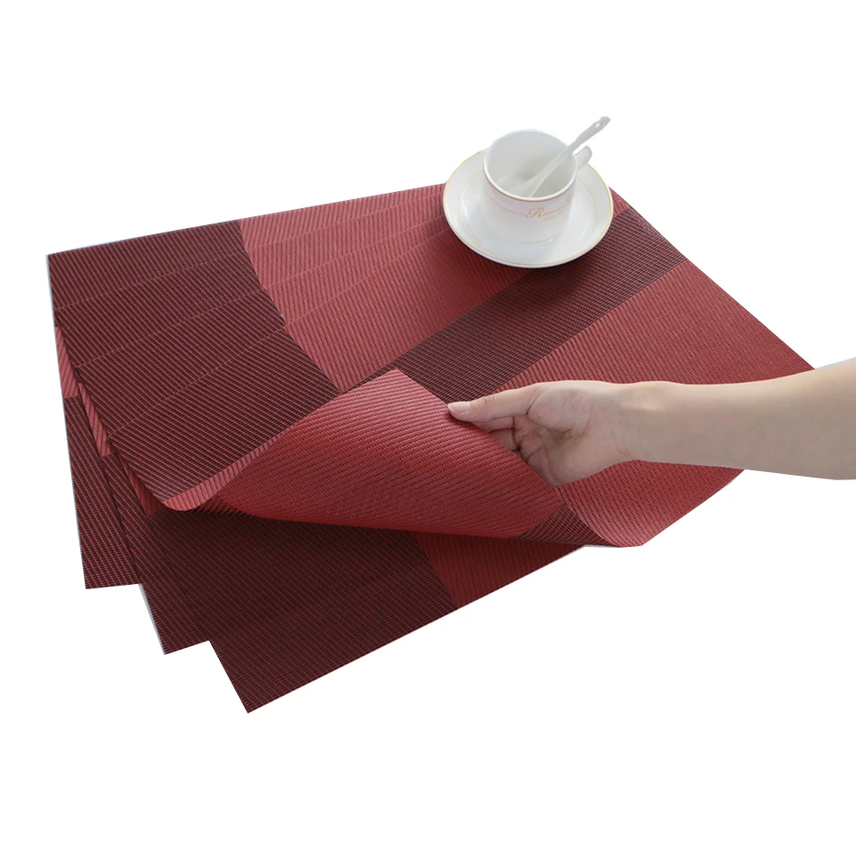Дешевые Виниловые плетеные салфетки из ПВХ водонепроницаемые прочные коврики