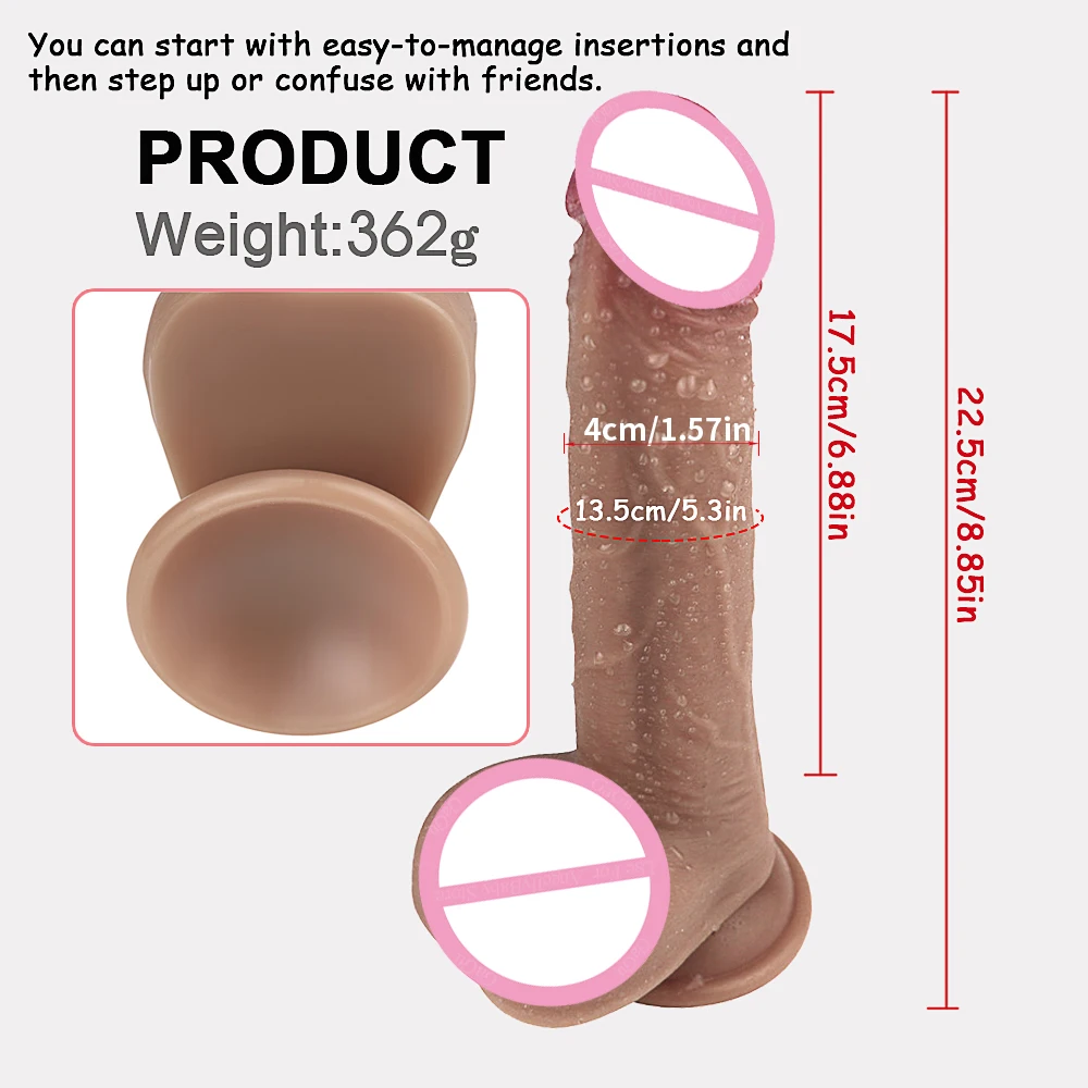 GaGu большой фаллоимитатор с присоской Женский мастурбатор реалистичный пенис